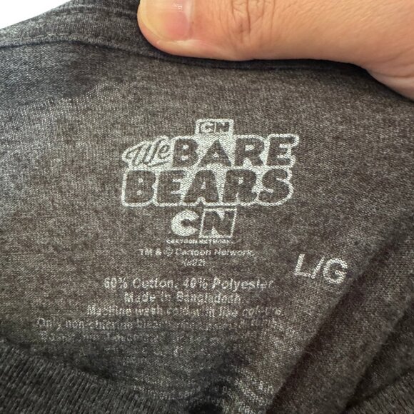 Cartoon Network We Bare Bears black Ramen Is Life unisex t-shirt size L - Picture 5 of 5